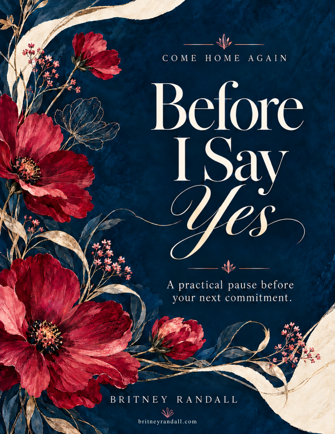 Cover of the Before I Say Yes digital reflection guide by Britney Randall
